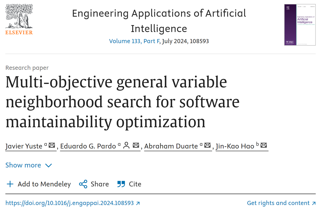 Multi-objective general variable neighborhood search for software maintainability optimization