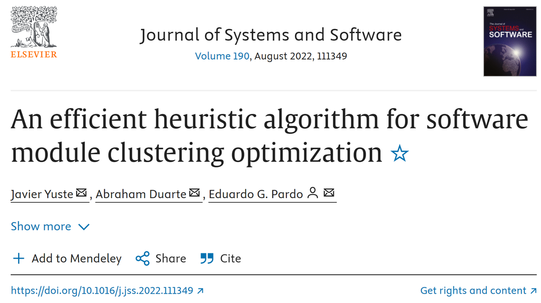 An efficient heuristic algorithm for software module clustering optimization