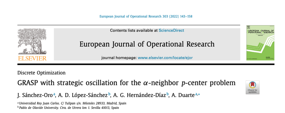 GRASP with strategic oscillation for the a neighbor p-center problem