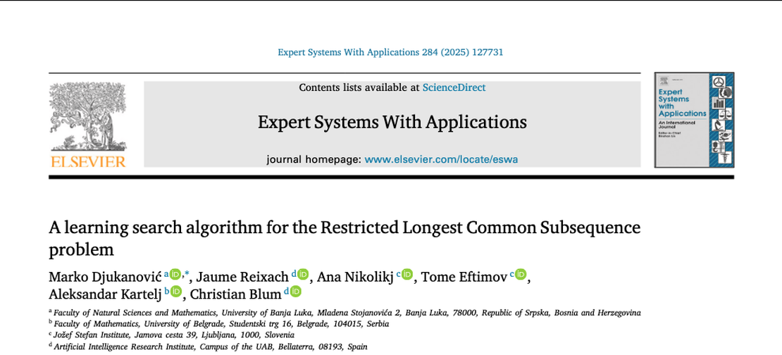 A learning search algorithm for the Restricted Longest Common Subsequence problem