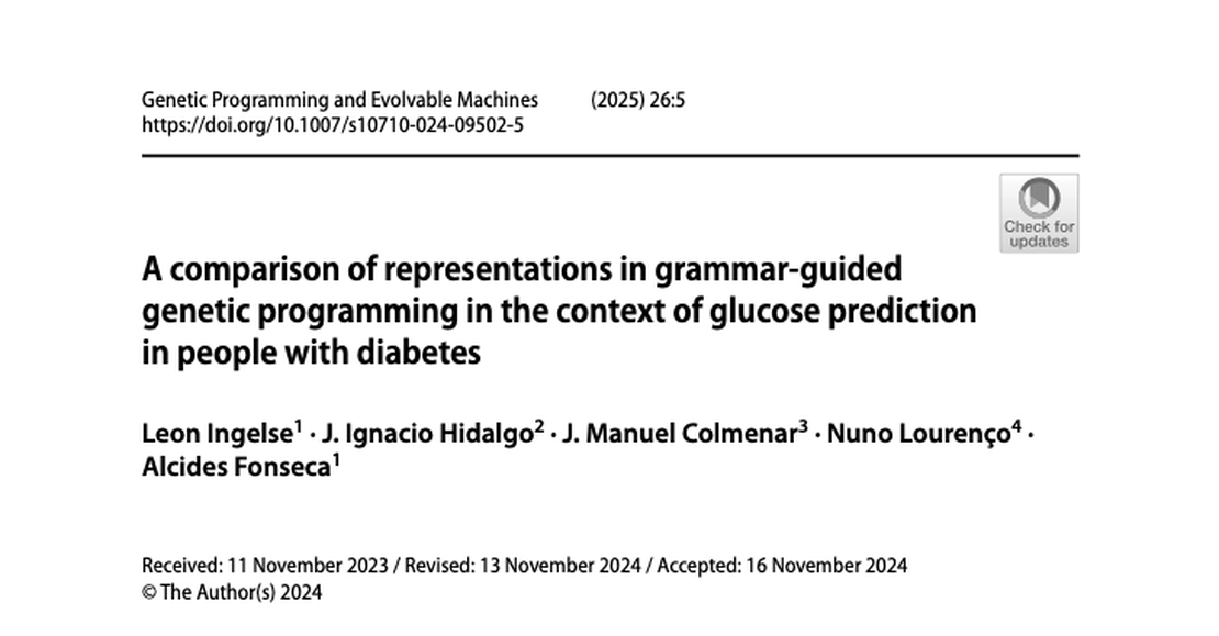 A comparison of representations in grammar-guided genetic programming in the context of glucose prediction in people with diabetes