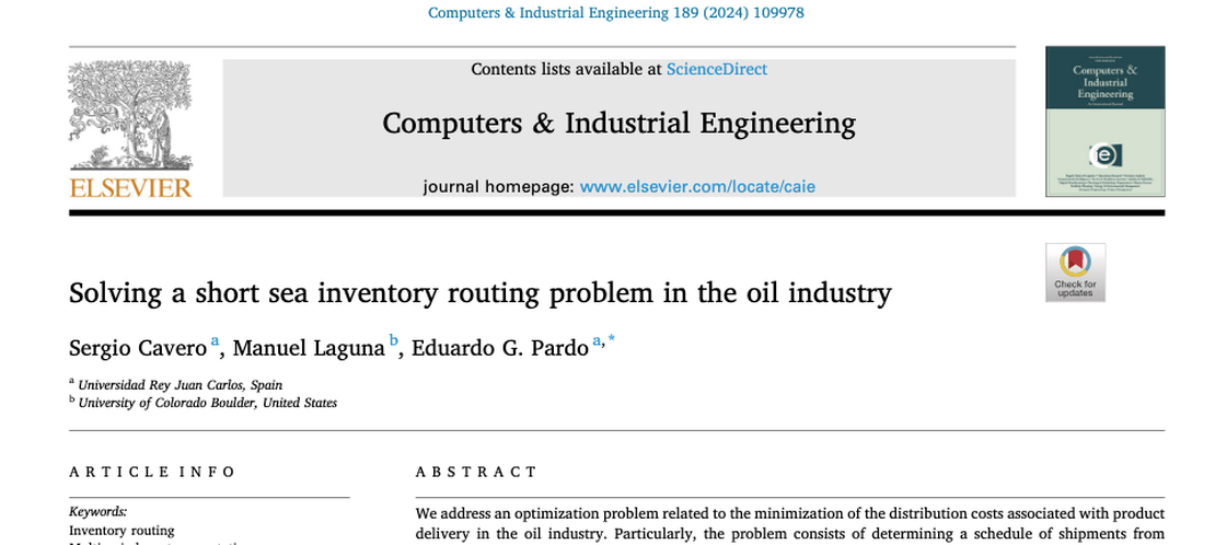 Solving a short sea inventory routing problem in the oil industry